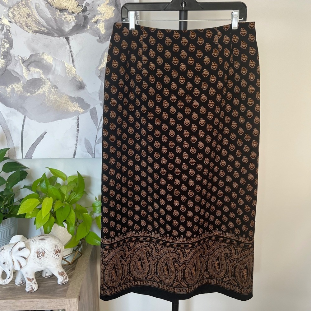 Vintage Maxi Skirt Y2K Boho Whimsigoth Fairy Grunge Dark Academia 90s Paisley